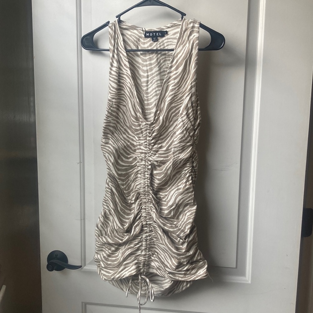 Zebra drawstrings dress 💫